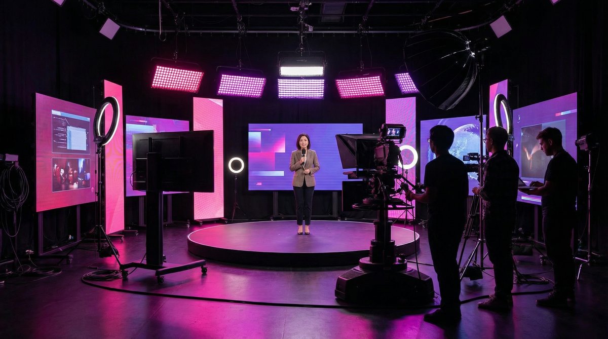 国产主播专业视频制作现场